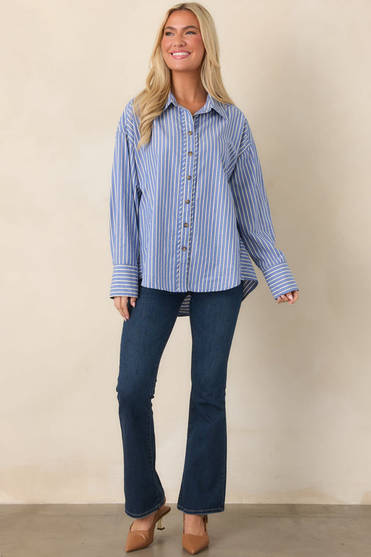 A Fine Example Dark Wash Cotton Denim Slight Flare Jeans