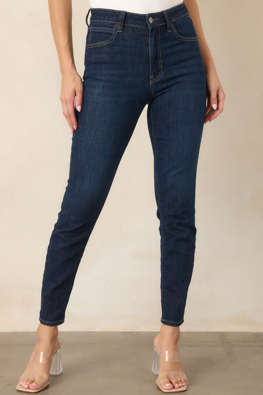 Simply Stated Dark Wash High Waisted Skinny Jeans